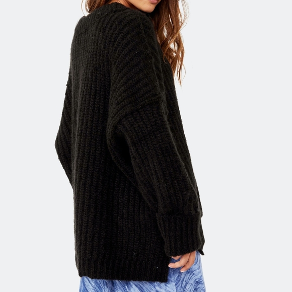 NWT Free People Blue Bell V Neck Sweater - Picture 2 of 10